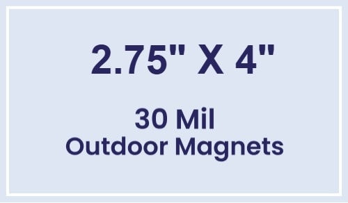 Magnet - 2.75x4 Square Corner - 30 Mil - Outdoor Safe
