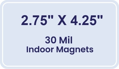 Magnet - 2.75x4.25 Round Corners - 30 Mil