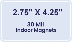 Magnet - 2.75x4.25 Round Corners - 30 Mil