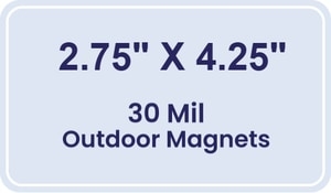 Magnet - 2.75x4.25 Round Corners - 30 Mil - Outdoor Safe