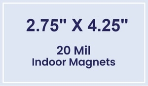 Magnet - 2.75x4.25 Square Corner - 20 Mil