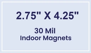 Magnet - 2.75x4.25 Square Corner - 30 Mil