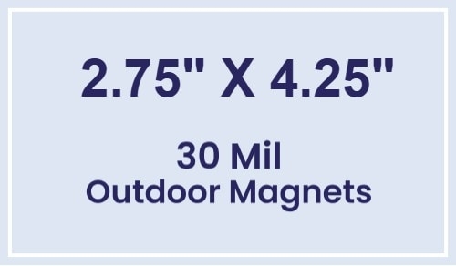 Magnet - 2.75x4.25 Square Corner - 30 Mil - Outdoor Safe