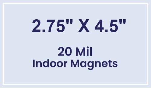 Magnet - 2.75x4.5 Square Corners - 20 mil