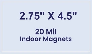 Magnet - 2.75x4.5 Square Corners - 20 mil