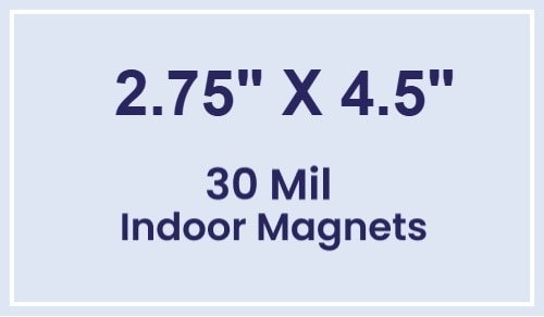Magnet - 2.75x4.5 Square Corners - 30 Mil