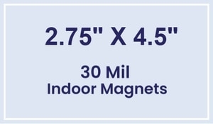 Magnet - 2.75x4.5 Square Corners - 30 Mil