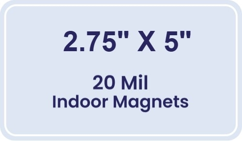 Magnet - 2.75x5 Round Corners - 20 Mil