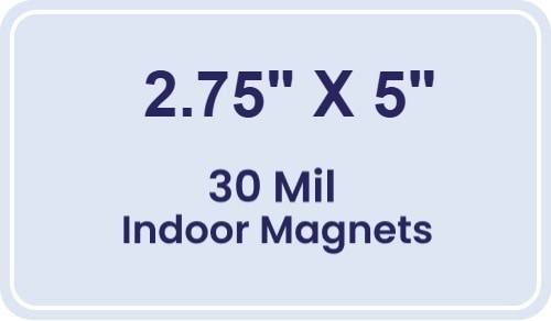 Magnet - 2.75x5 Round Corners - 30 Mil
