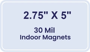 Magnet - 2.75x5 Round Corners - 30 Mil