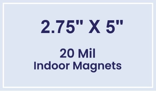 Magnet - 2.75x5 Square Corners - 20 Mil