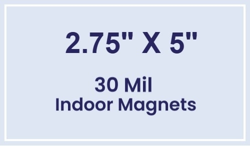 Magnet - 2.75x5 Square Corners - 30 Mil