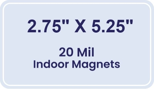 Magnet - 2.75x5.25 Round Corners - 20 mil