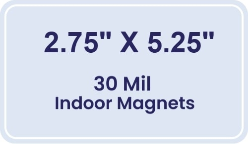 Magnet - 2.75x5.25 Round Corners - 30 Mil