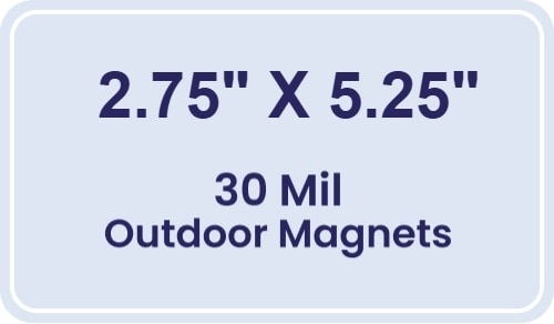 Magnet - 2.75x5.25 Round Corners - 30 Mil - Outdoor Safe