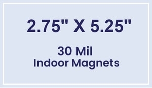 Magnet - 2.75x5.25 Square Corners - 30 Mil
