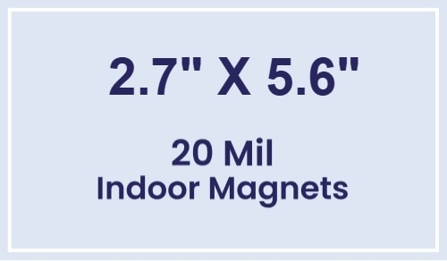Magnet - 2.75x5.625 Square Corners - 20 Mil