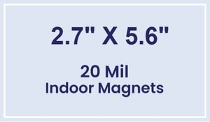 Magnet - 2.75x5.625 Square Corners - 20 Mil