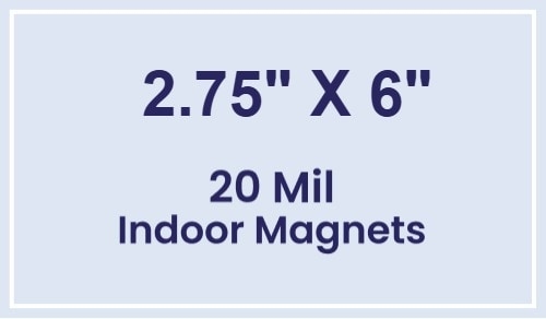 Magnet - 2.75x6 Square Corners - 20 Mil