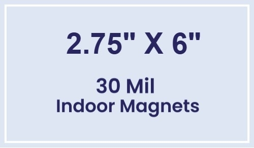 Magnet - 2.75x6 Square Corners - 30 Mil