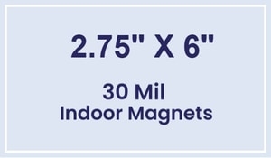 Magnet - 2.75x6 Square Corners - 30 Mil