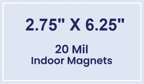 Magnet - 2.75x6.25 Square Corners - 20 mil