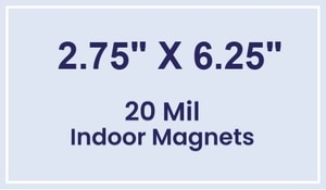 Magnet - 2.75x6.25 Square Corners - 20 mil