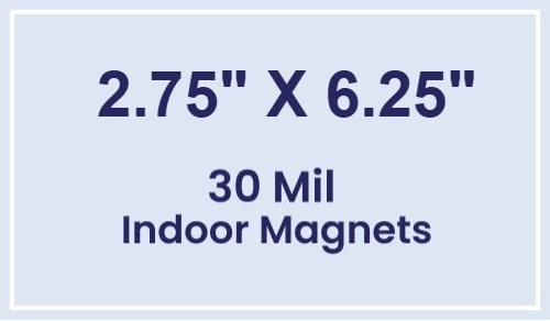Magnet - 2.75x6.25 Square Corners - 30 Mil
