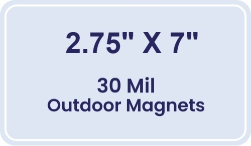 Magnet - 2.75x7 Round Corner - 30 Mil - Outdoor Safe