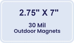 Magnet - 2.75x7 Round Corner - 30 Mil - Outdoor Safe