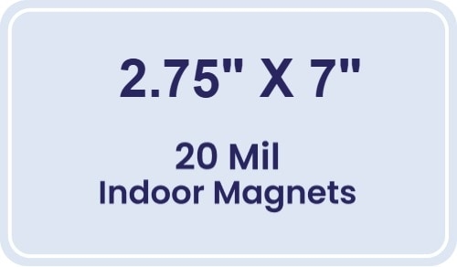 Magnet - 2.75x7 Round Corners - 20 mil