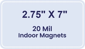 Magnet - 2.75x7 Round Corners - 20 mil