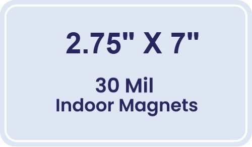 Magnet - 2.75x7 Round Corners - 30 Mil