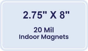 Magnet - 2.75x8 Round Corners - 20 mil