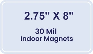 Magnet - 2.75x8 Round Corners - 30 Mil