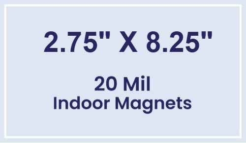 Magnet - 2.75x8.25 Square Corners - 20 Mil