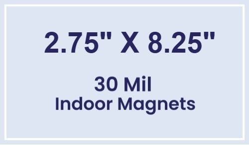 Magnet - 2.75x8.25 Square Corners - 30 Mil
