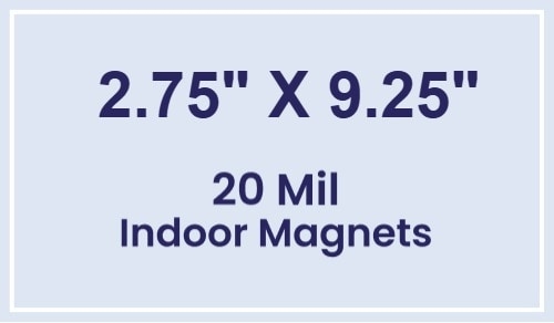 Magnet - 2.75x9.25 Square Corners - 20 Mil