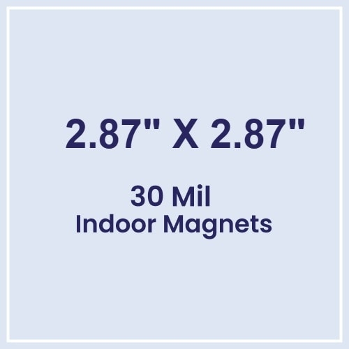 Magnet - 2.875x2.875 Square Corners - 30 Mil