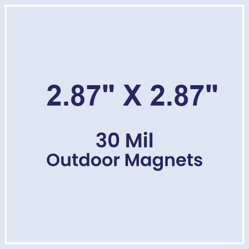 Magnet - 2.875x2.875 Square Corners - 30 Mil - Outdoor Safe