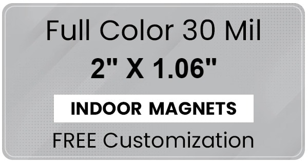 Magnet - 2x1.0625 Round Corners - 30 Mil