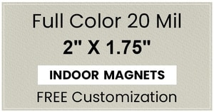 Magnet - 2x1.75 Square Corners - 20 Mil