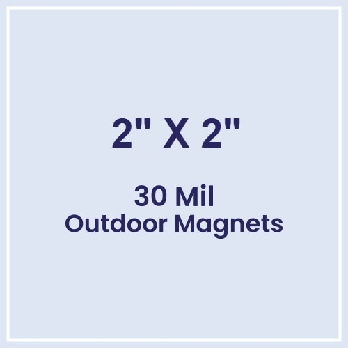 Magnet - 2x2 Square Corners - 30 Mil - Outdoor Safe