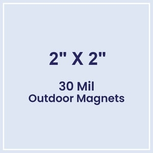 Magnet - 2x2 Square Corners - 30 Mil - Outdoor Safe