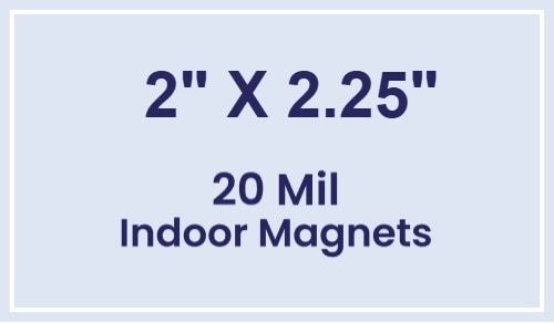 Magnet - 2x2.25 Square Corners - 20 mil