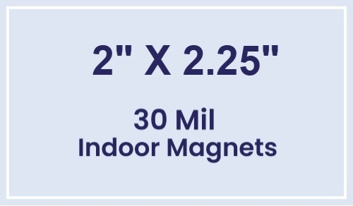 Magnet - 2x2.25 Square Corners - 30 Mil