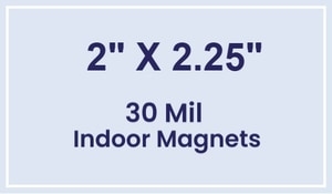 Magnet - 2x2.25 Square Corners - 30 Mil
