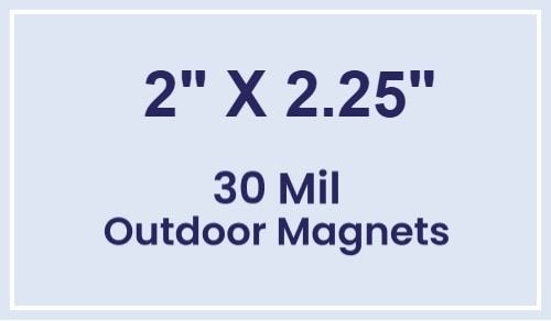 Magnet - 2x2.25 Square Corners - 30 Mil - Outdoor Safe