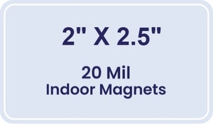 Magnet - 2x2.5 Round Corners - 20 mil