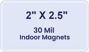 Magnet - 2x2.5 Round Corners - 30 Mil